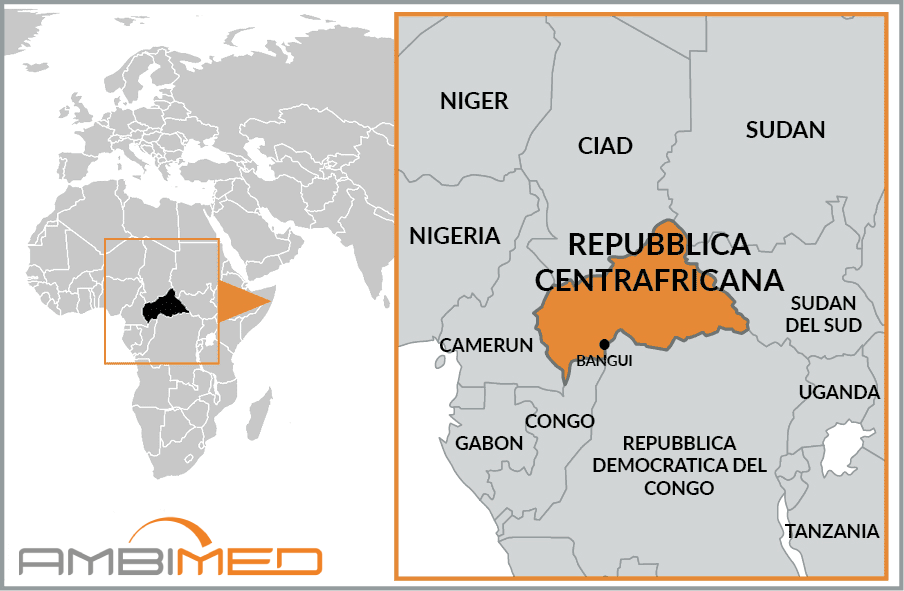 Cartina geografica della Central African Republic