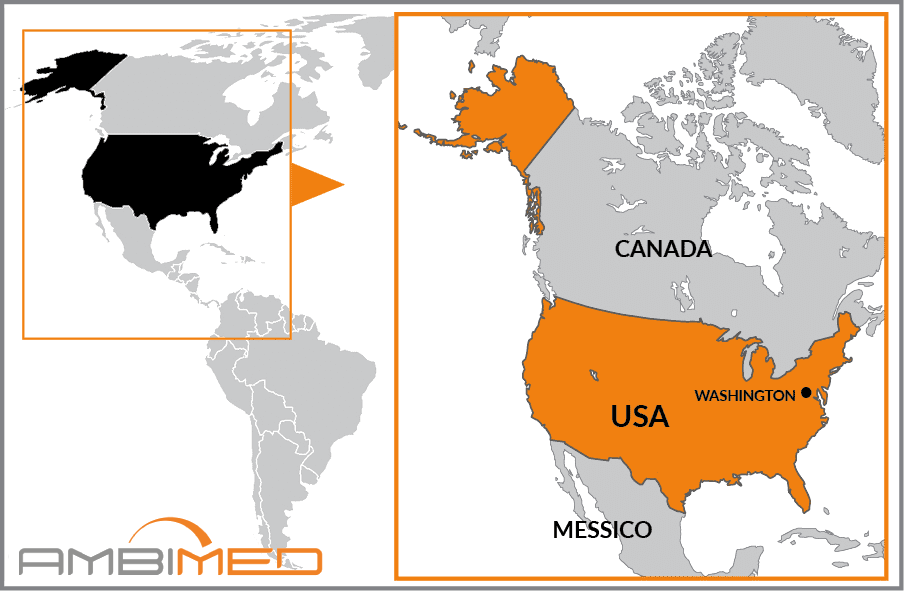 Cartina geografica della Stati Uniti d'America