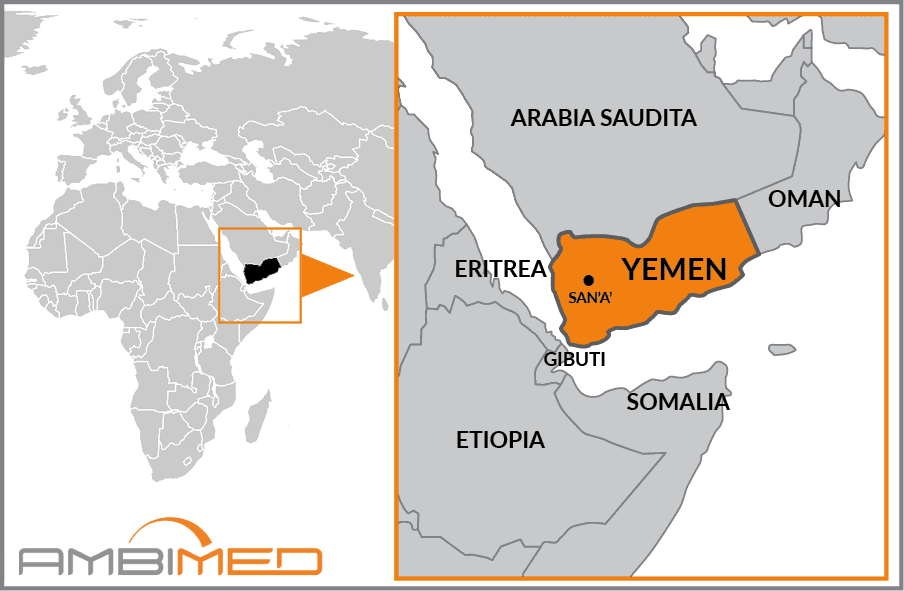 Cartina geografica della Yemen