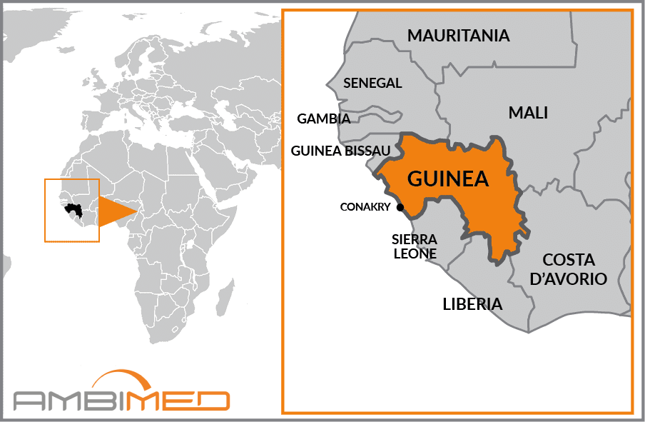 Cartina geografica della Guinea