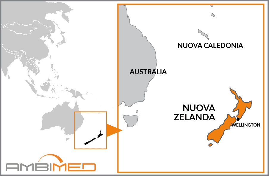 Cartina geografica della Nuova Zelanda