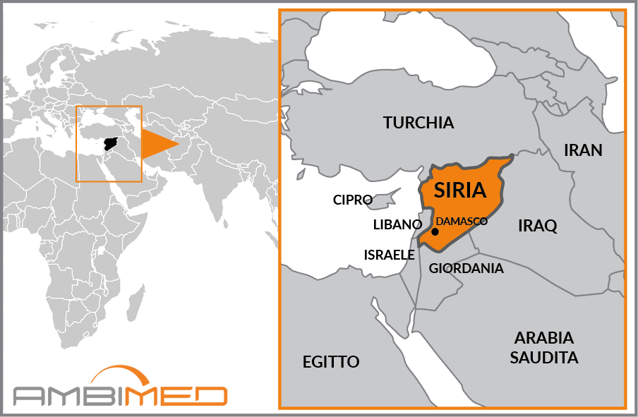 Cartina geografica della Syria