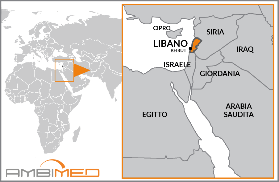 Cartina geografica della Libano