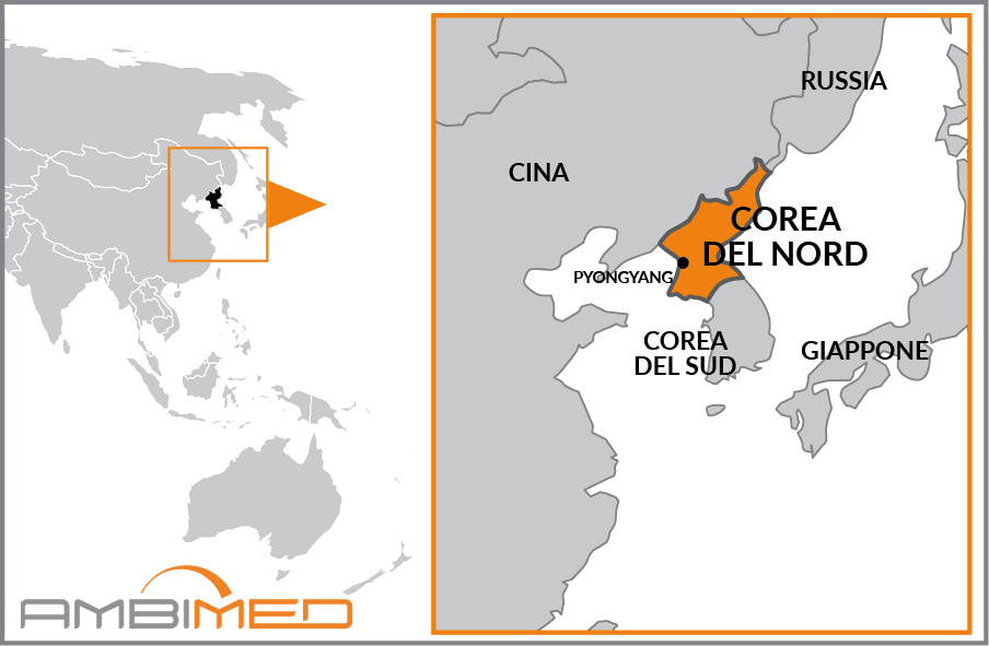 Cartina geografica della North Korea