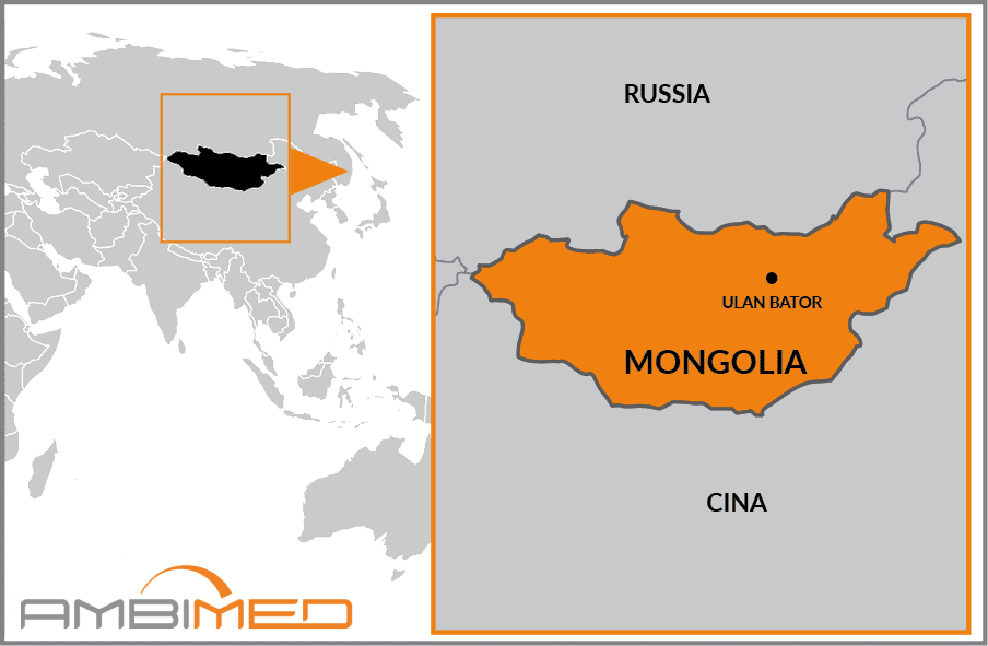 Cartina geografica della Mongolia