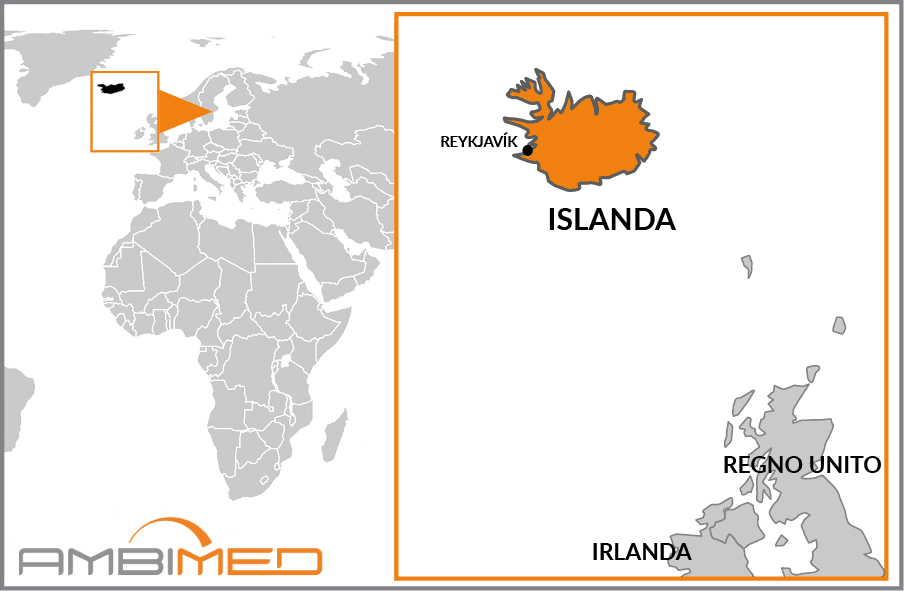 Cartina geografica della Iceland