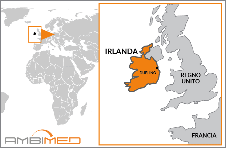 Cartina geografica della Ireland