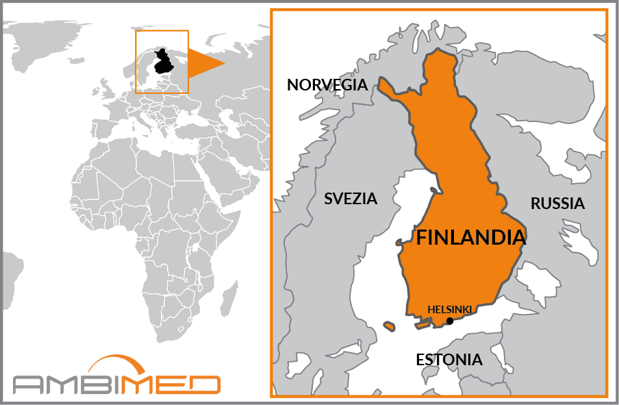 Cartina geografica della Finland