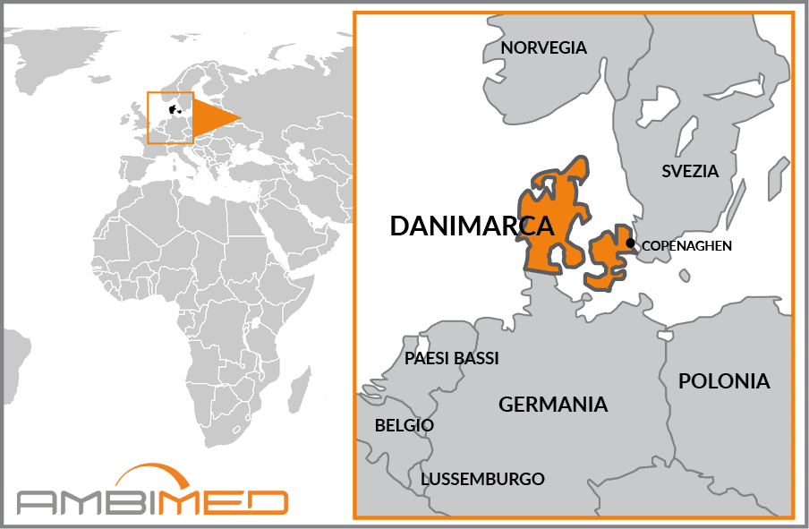 Cartina geografica della Denmark