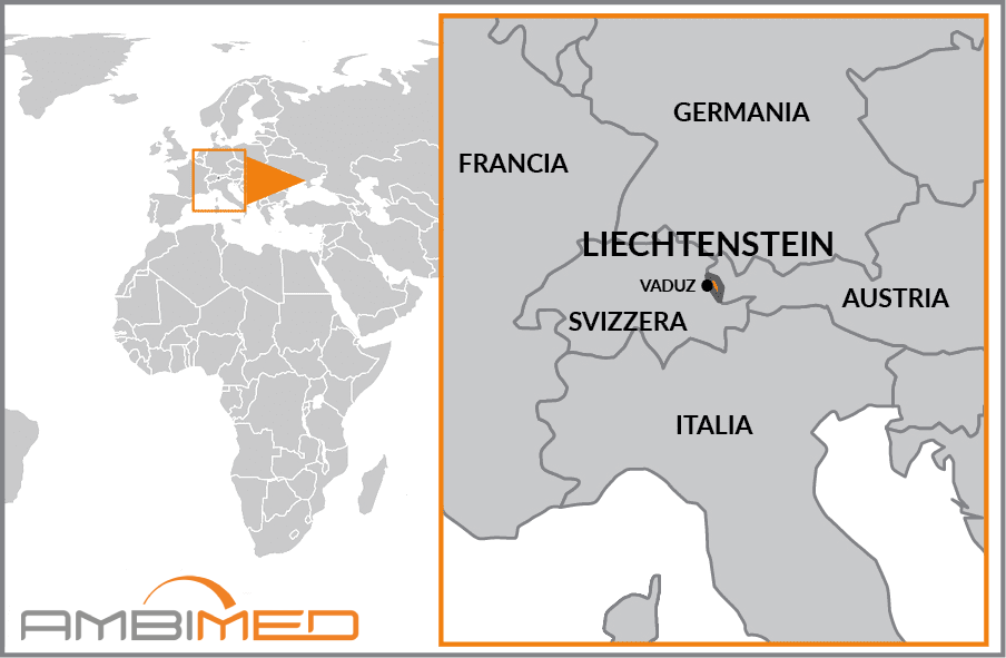 Cartina geografica della Liechtenstein