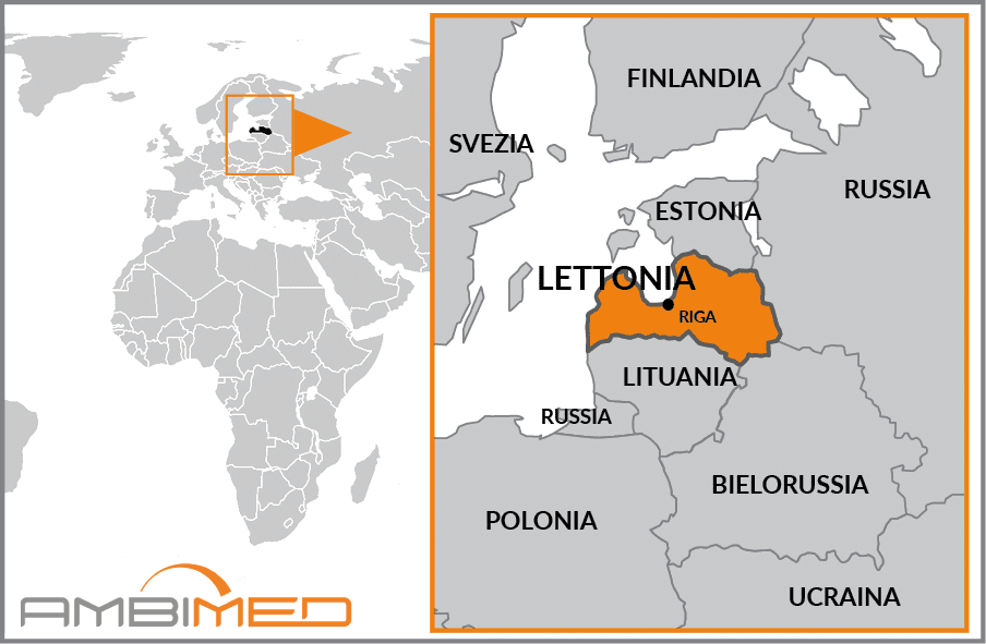 Cartina geografica della Latvia