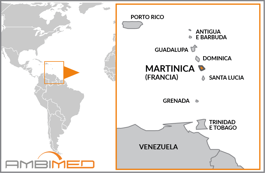 Cartina geografica della Martinique