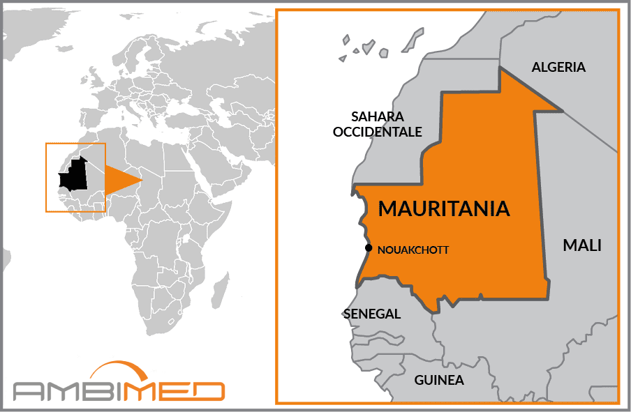 Cartina geografica della Mauritania