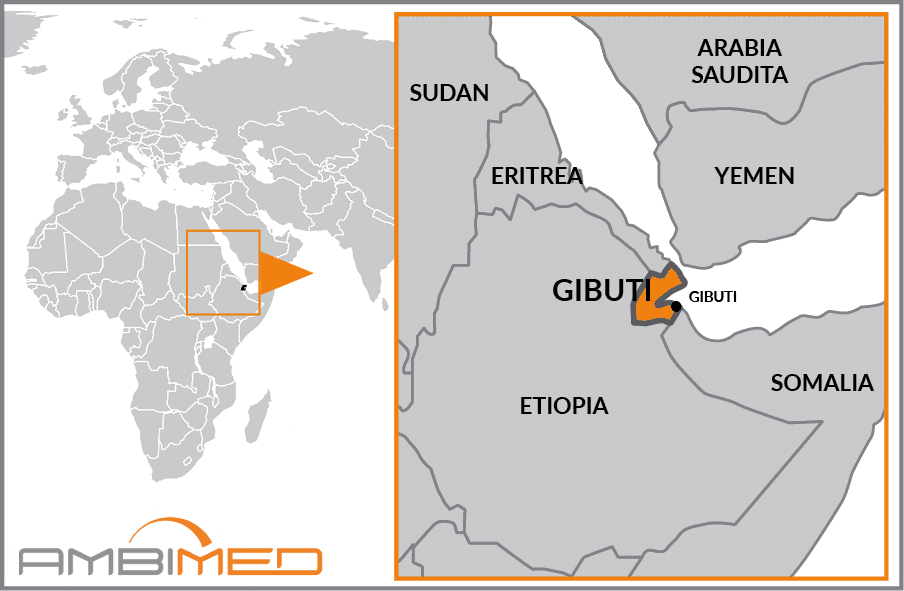 Cartina geografica della Djibouti