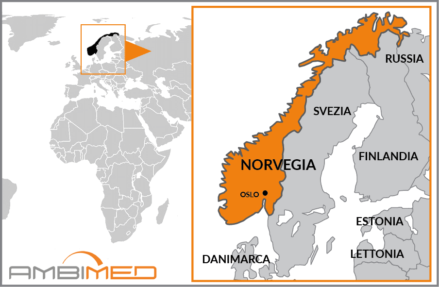 Cartina geografica della Norvegia