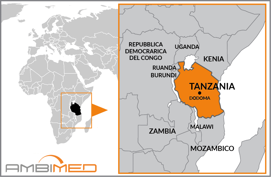 Cartina geografica della Tanzania