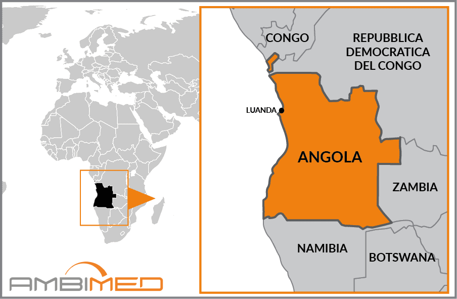 Cartina geografica della Angola