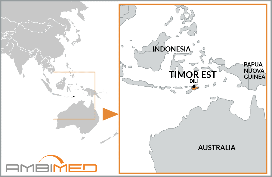 Cartina geografica della East Timor