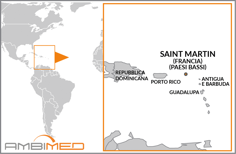 Cartina geografica della Saint Martin