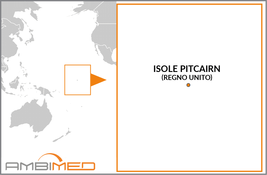 Cartina geografica della Pitcairn Island