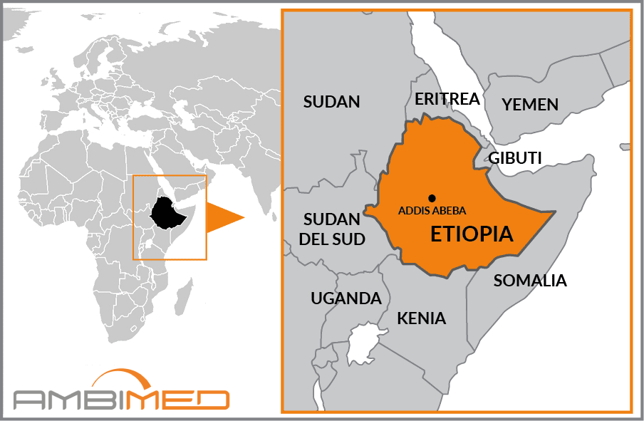 Cartina geografica della Ethiopia