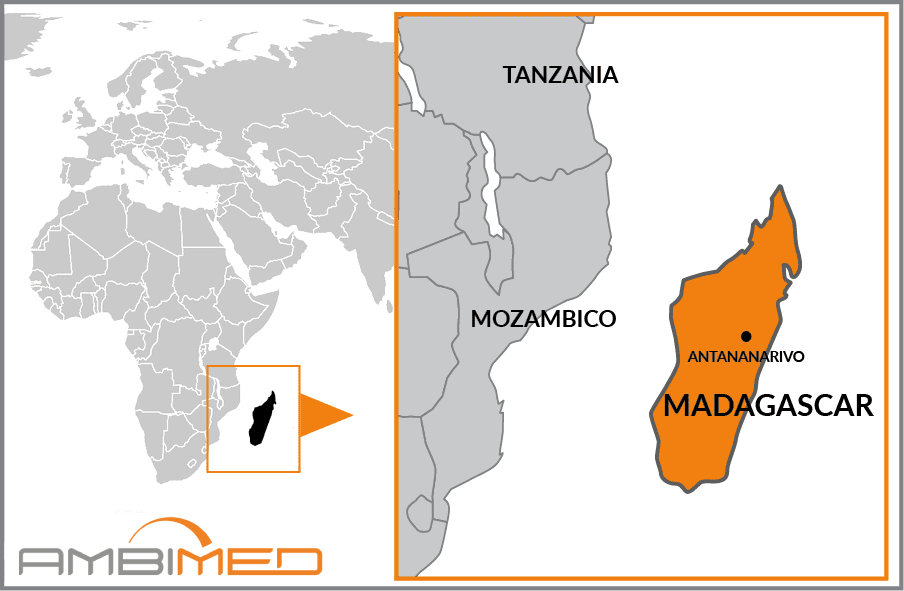 Cartina geografica della Madagascar