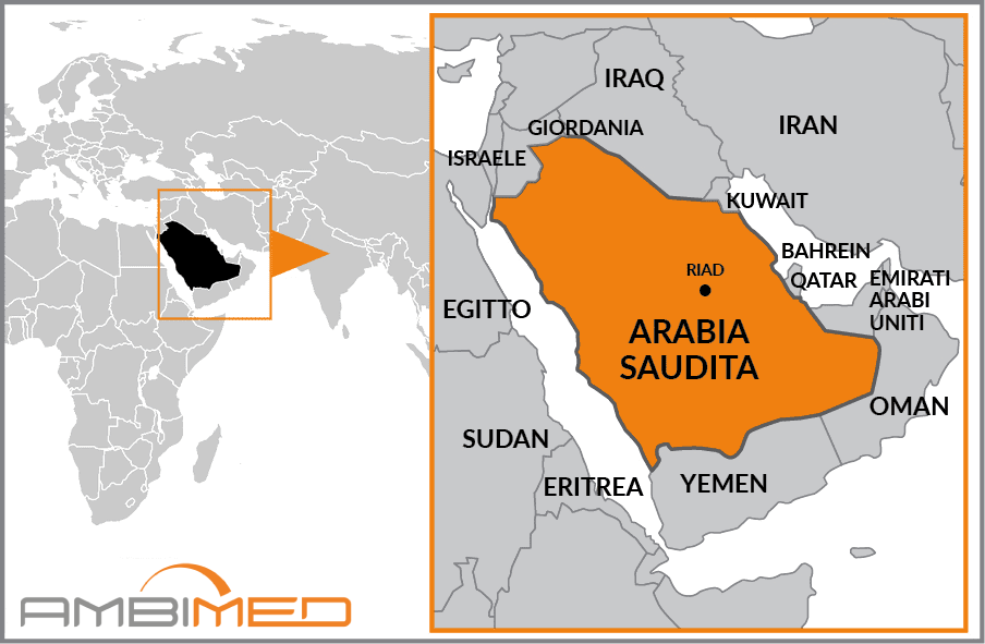 Cartina geografica della Saudi Arabia