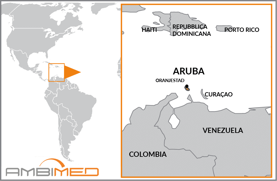 Cartina geografica della Aruba