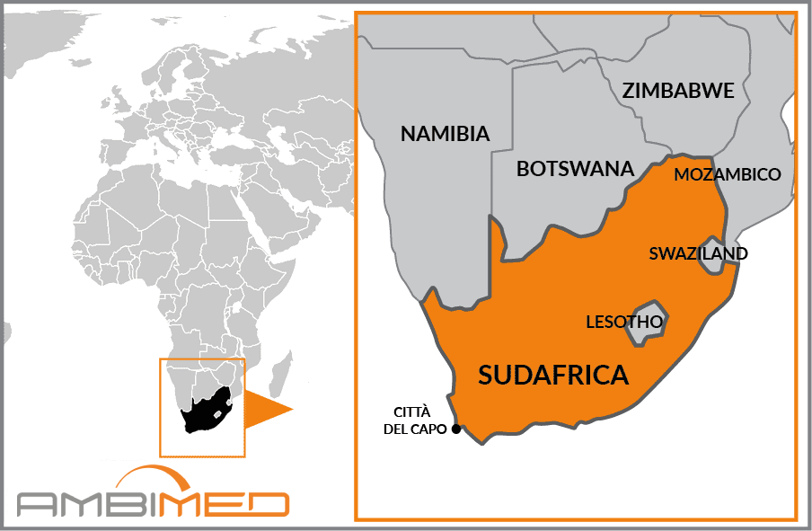 Cartina geografica della South Africa