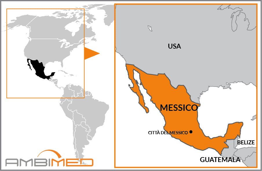 Cartina geografica della Messico