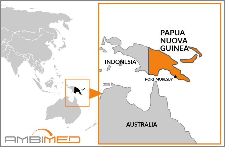 Cartina geografica della Papua New Guinea