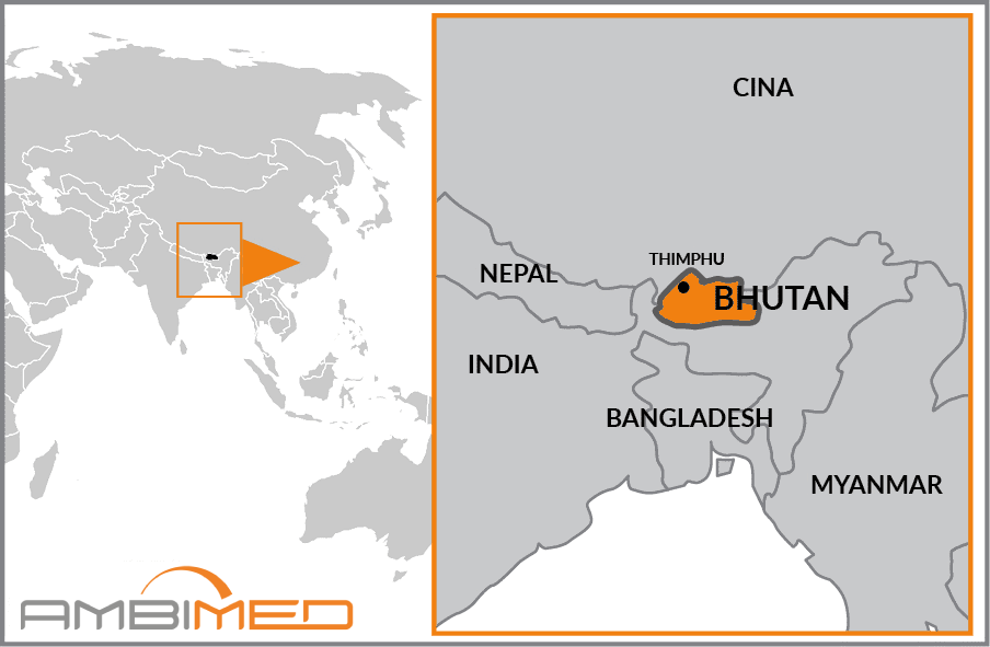 Cartina geografica della Bhutan