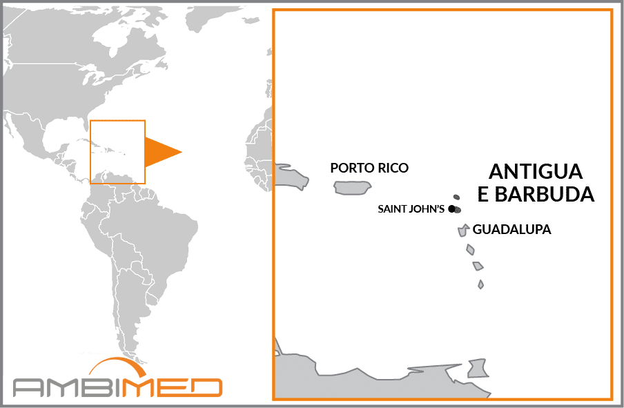 Cartina geografica della Antigua and Barbuda