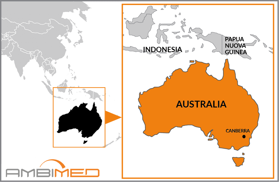 Cartina geografica della Australia