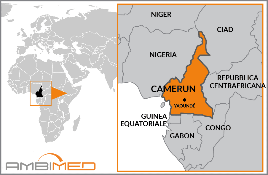 Cartina geografica della Cameroon