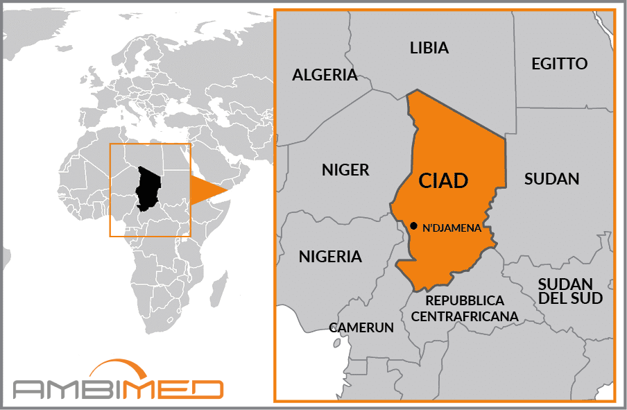 Cartina geografica della Chad