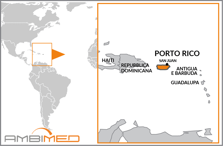 Cartina geografica della Puerto Rico